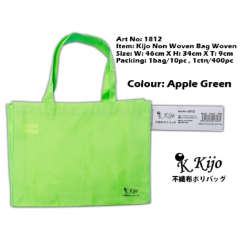 1812 Kijo Non Woven Bag Woven-Apple Green